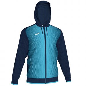 CHAQUETA CAPUCHA SUPERNOVA MARINO-TURQ FLÚOR