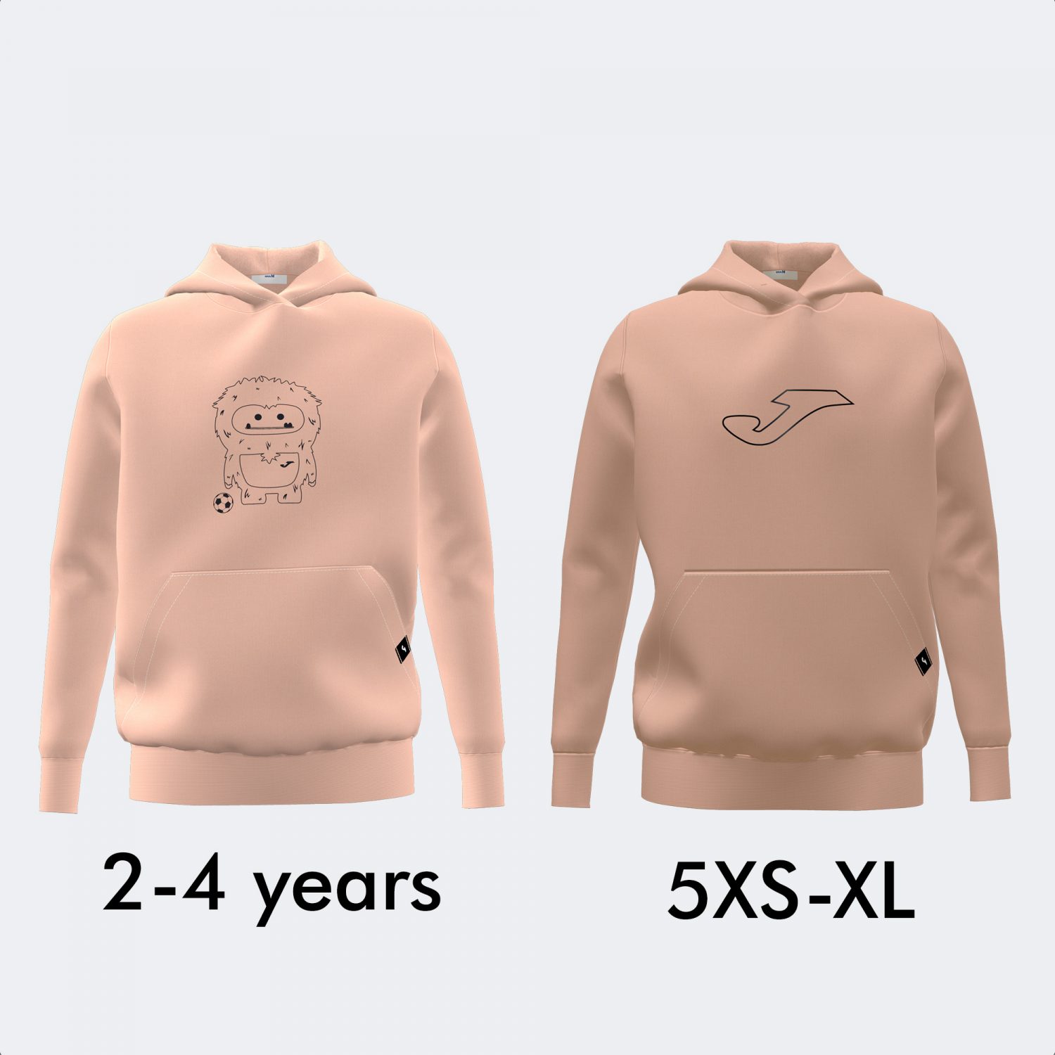 SUDADERA CON CAPUCHA GAMMA ROSA CLARO