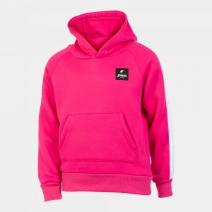 SUDADERA CON CAPUCHA STRIPE ROSA